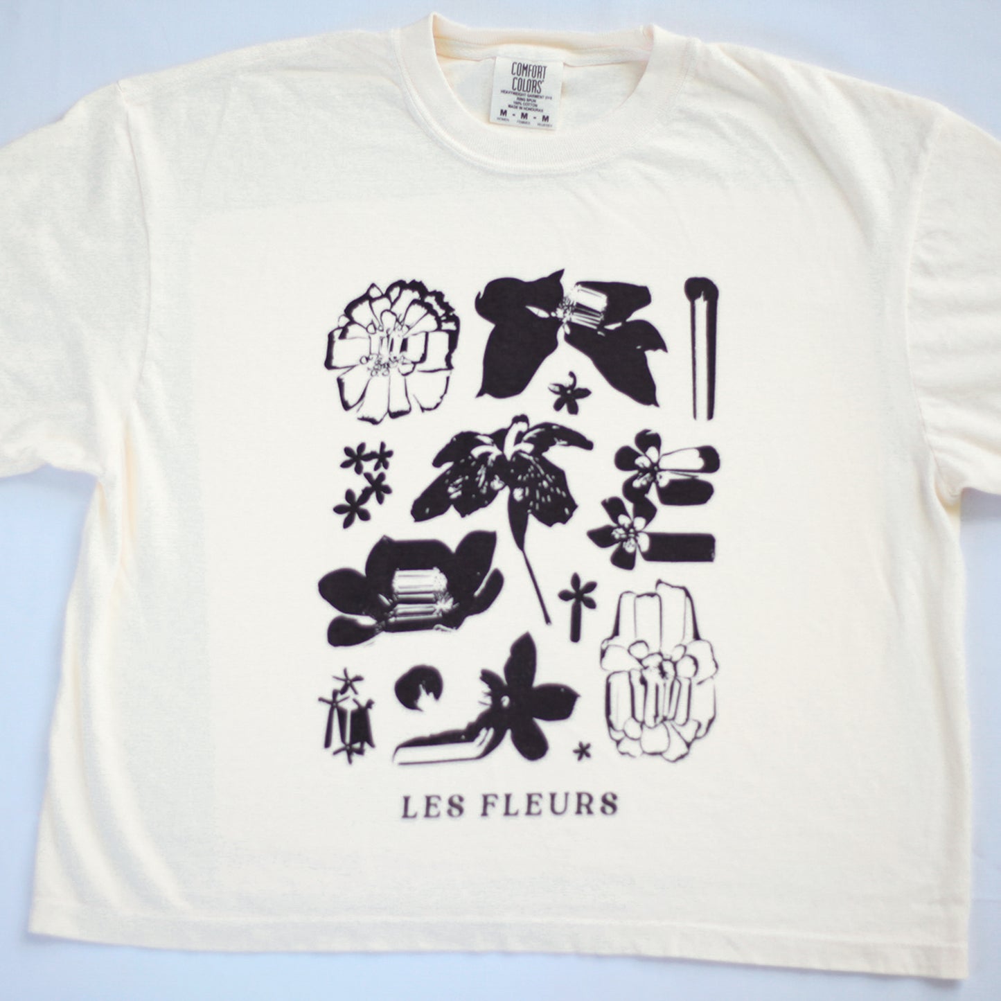 Les Fleurs Tee Cropped (Ivory)