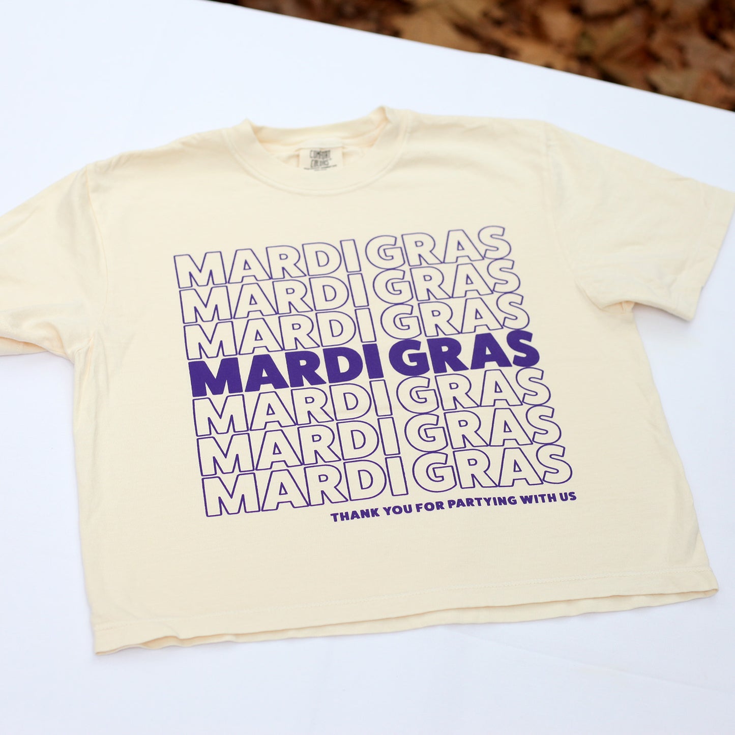 TY for Partying Cropped (Ivory)