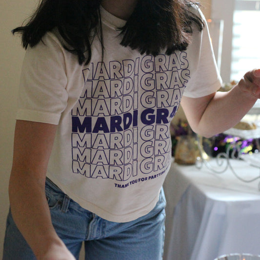 TY for Partying Cropped (Ivory)