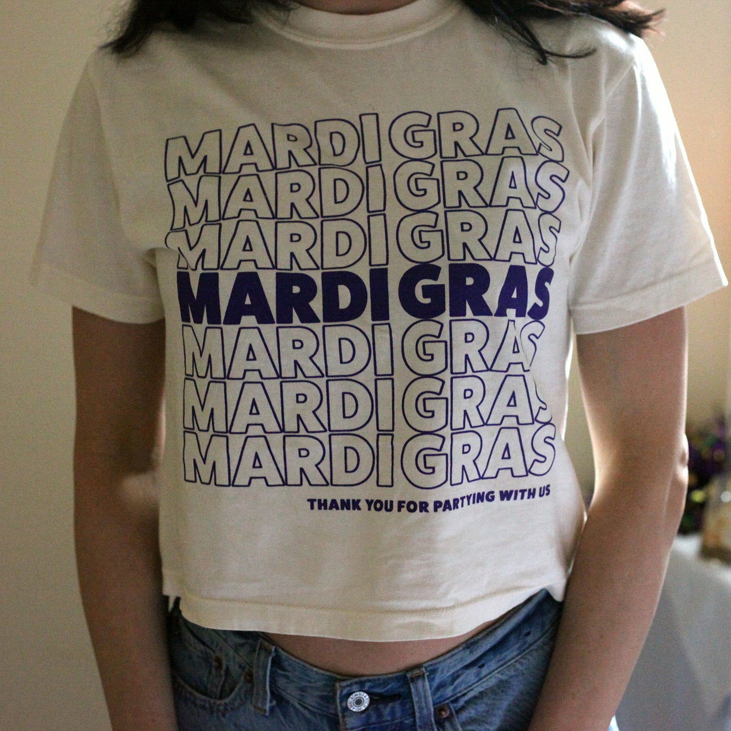 TY for Partying Cropped (Ivory)