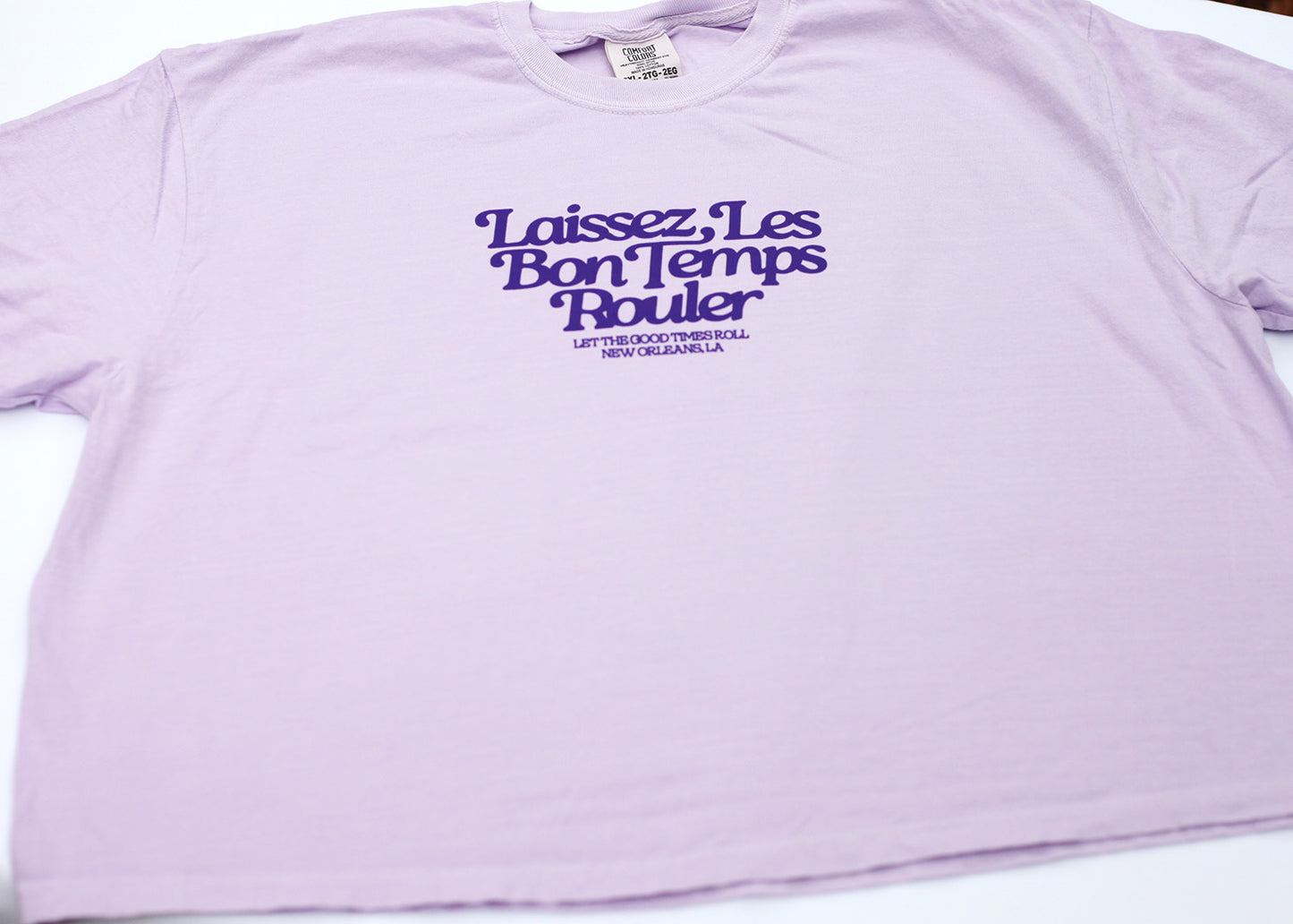 Good Times Tee Cropped (Purple)