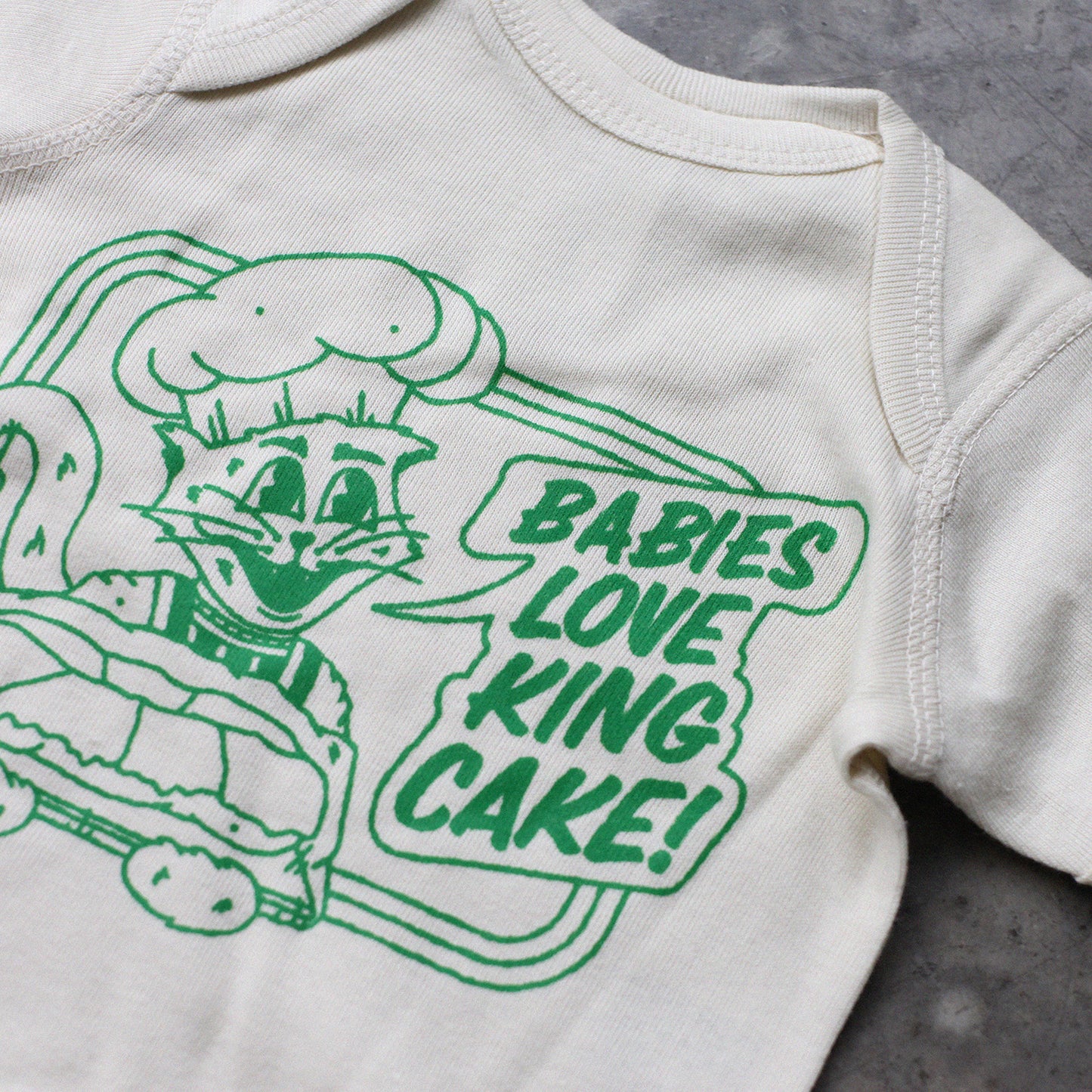 King Cake Baby Onesie (Green)