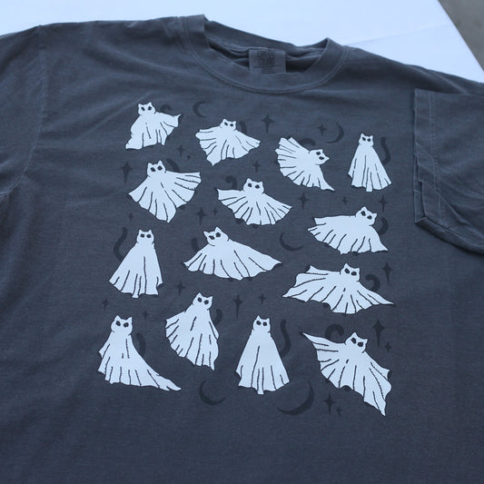 Ghost Cats Tee (Pepper)