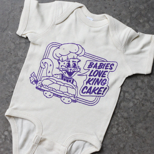 King Cake Baby Onesie (Purple)