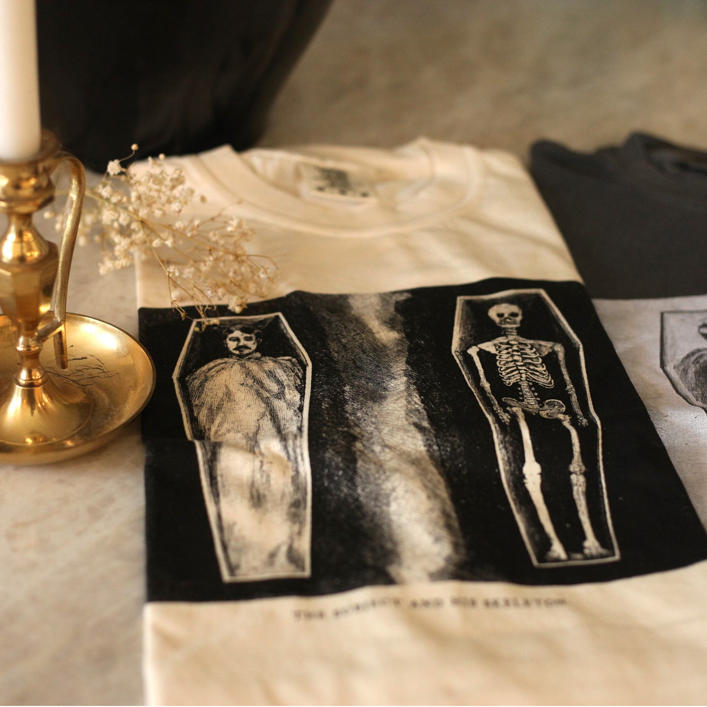 Skeleton Tee Cropped (Ivory)