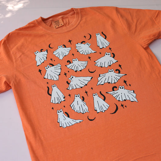 Ghost Cats Tee (Orange)