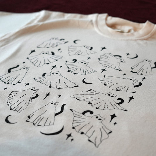 Ghost Cats Tee (Ivory)