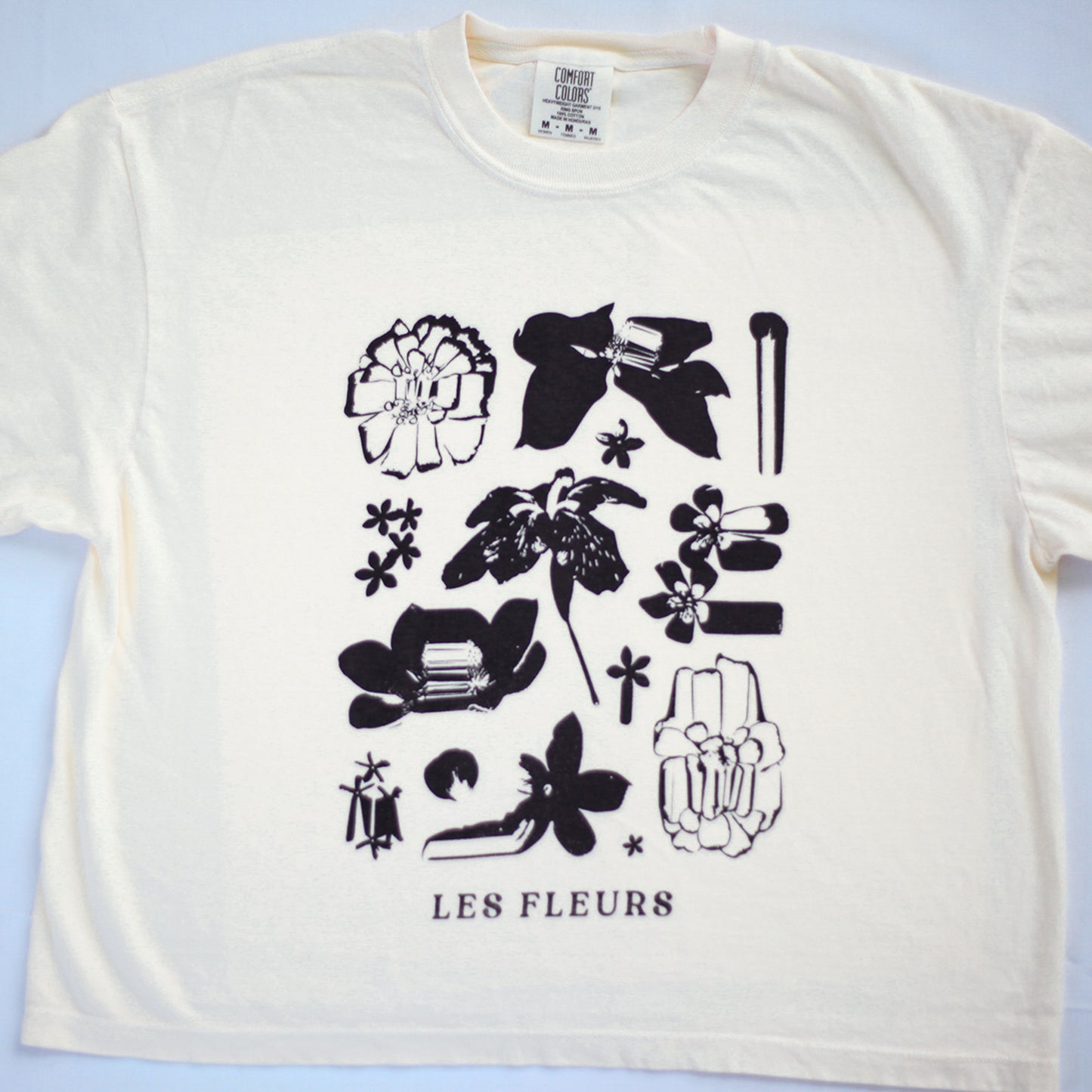 Les Fleurs Tee Cropped (Ivory)