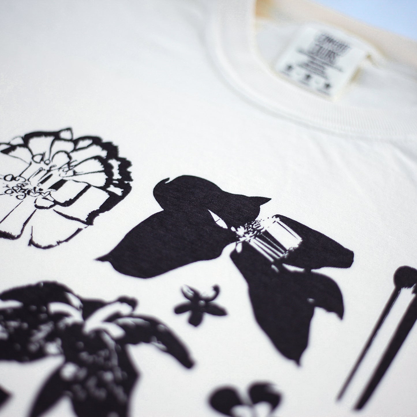 Les Fleurs Tee Cropped (Ivory)