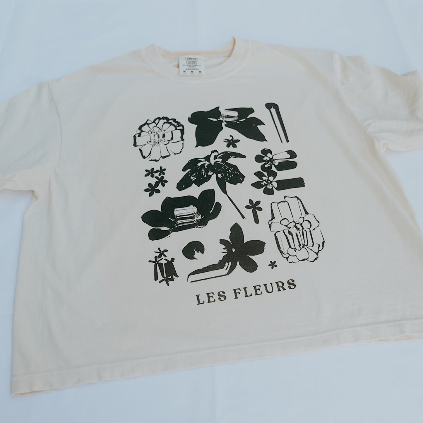 Les Fleurs Tee Cropped (Ivory)