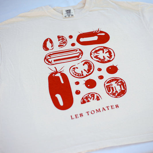 Les Tomates Tee Cropped (Ivory)