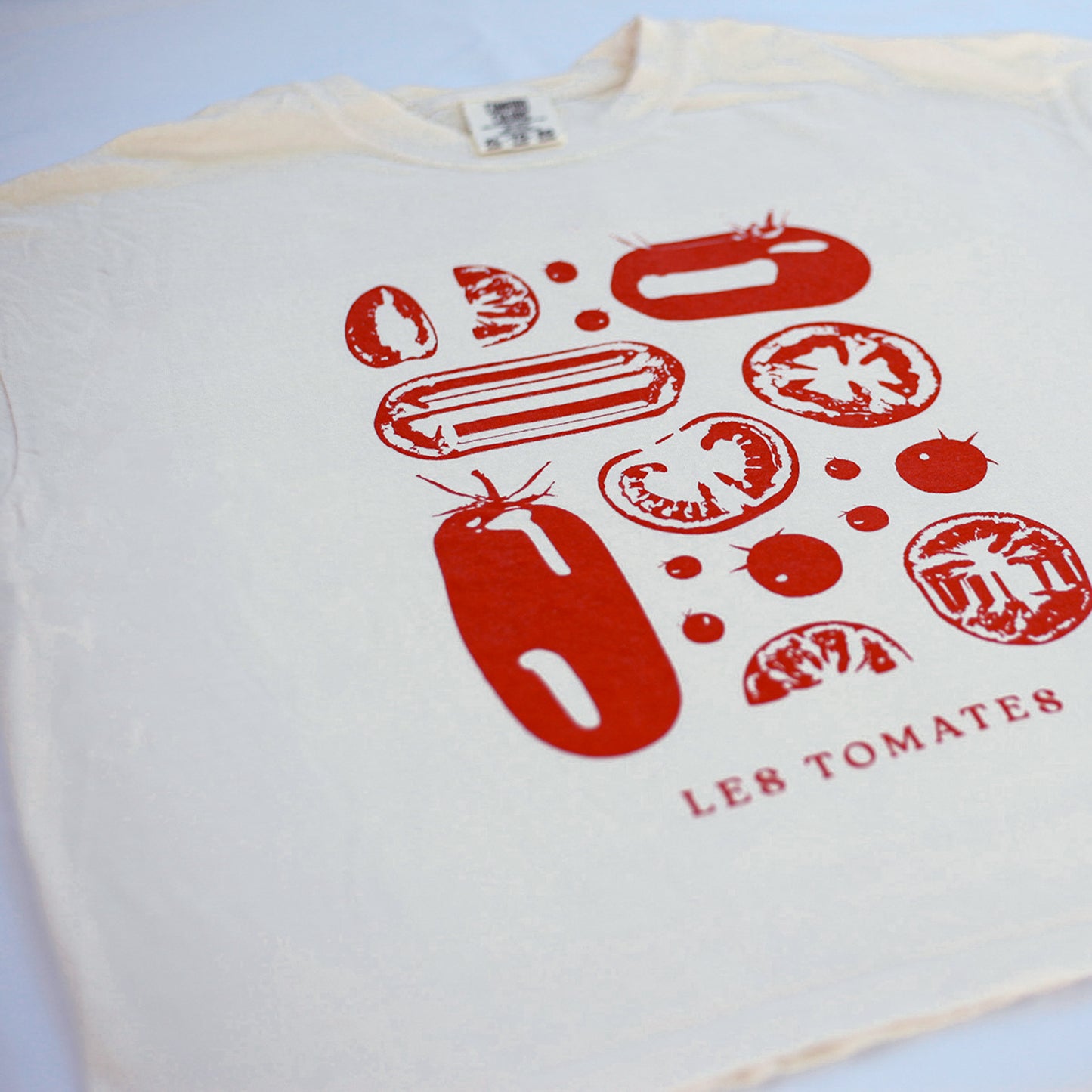 Les Tomates Tee Cropped (Ivory)