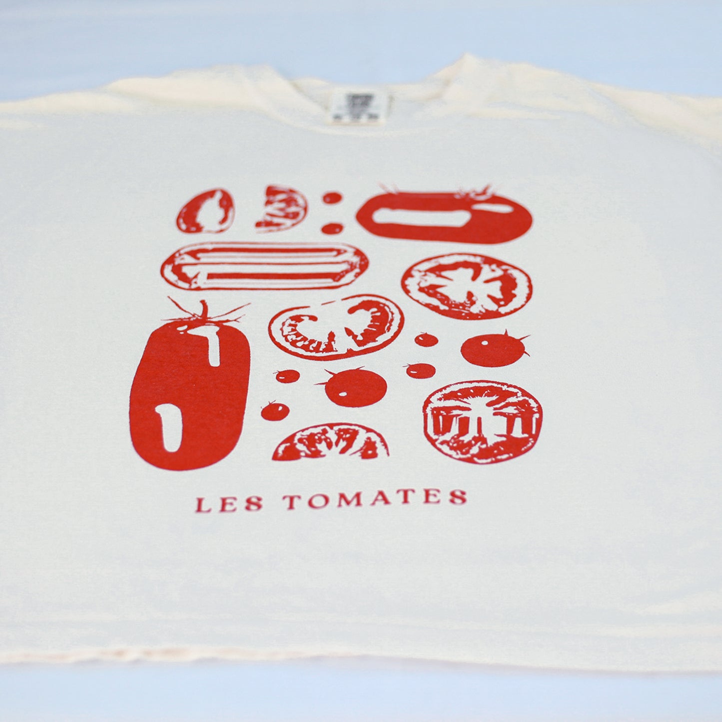 Les Tomates Tee Cropped (Ivory)