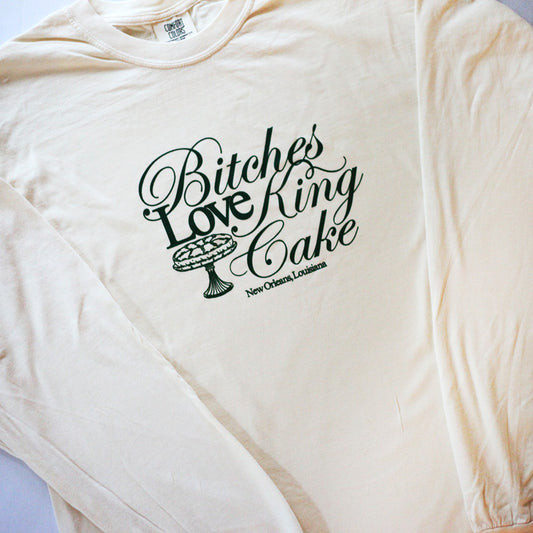 King Cake Long Sleeve Tee (Ivory)